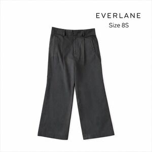 Everlane Women's Wide Leg Crop Pants Womens 8S Black Tencel Lyocell High Rise
